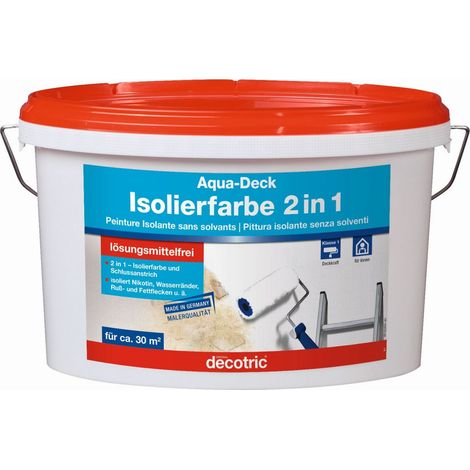 Decotric Aqua-Deck Isolierweiß 5 L weiß Wandfarbe