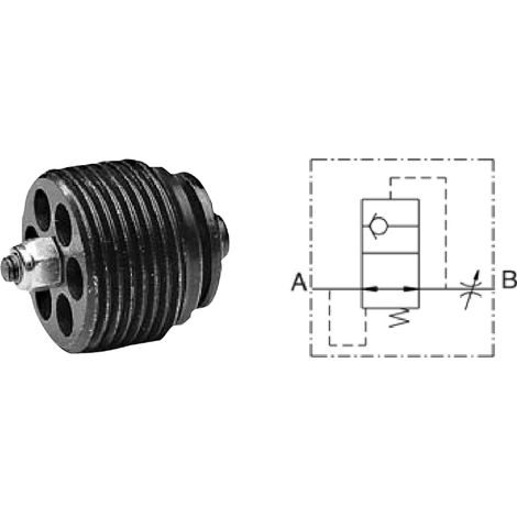 Vanne unidirectionnelle filetage 1/2 avec verrouillage automatique parachute - 81582