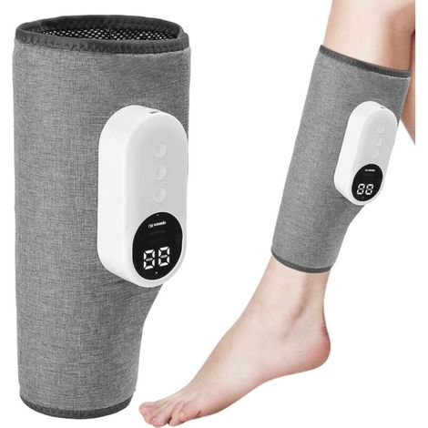 Beheizbares Beinmassagegerät – Kabelloses Fuß- und Wadenmassagegerät mit entspannendem Luftdruck, fördert die Durchblutung und beruhigt müde Beine, wiederaufladbar über USB-C (1/5)