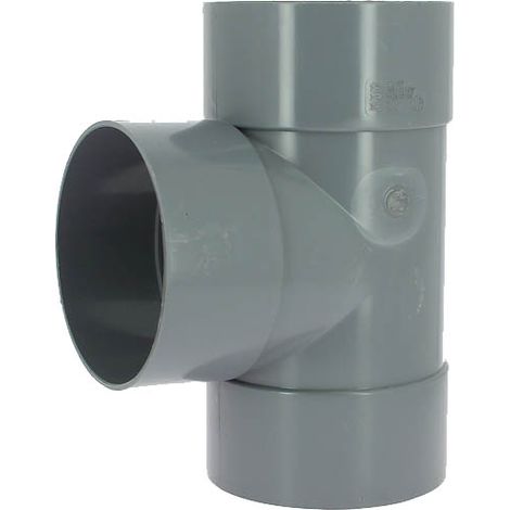 Adequa – Culotte PVC femelle-femelle 87°30 Ø160 – Raccord de robinetterie – Filetage entrée 1" – Fixation par collerette