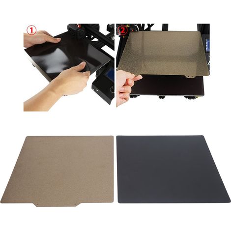 Original Ender-3-Platte 235 x 235 mm aus goldfarbenem PEI-Stahl + Magnetaufkleber auf Seite B (1/5)
