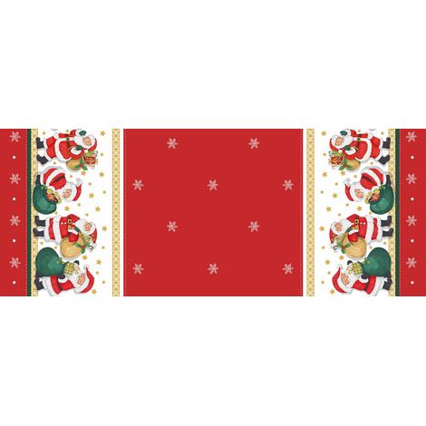 Douceur D'Intérieur – Nappe toile cirée au mètre Noël tradition 140 cm – Longueur sur demande jusqu'à 20 mètres – Matière PVC facile d'entretien