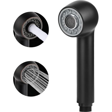 Pommeau de douche à économie d'eau avec 2 types de jet et douchette, pommeau de douche, robinet de cuisine, douchette de rechange, pour laver la vaisselle dans la cuisine, la salle (1/5)