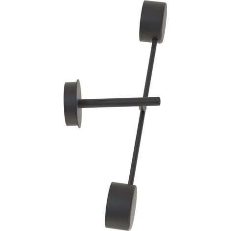 Lampada a Parete Natsu, Metallo, Nero, 46x46x17 cm