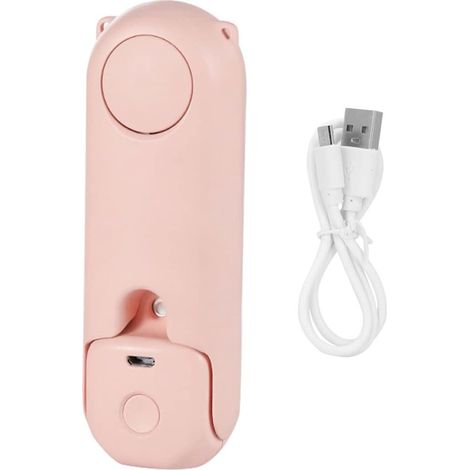 Ventilation de brume mini ventilateur de poche fanable pliable ventilateur usb rechargeable refroidissement pulvérisation facial monsieur 350mAh ventilateur de bureau portable pour le bureau - rose (1/5)