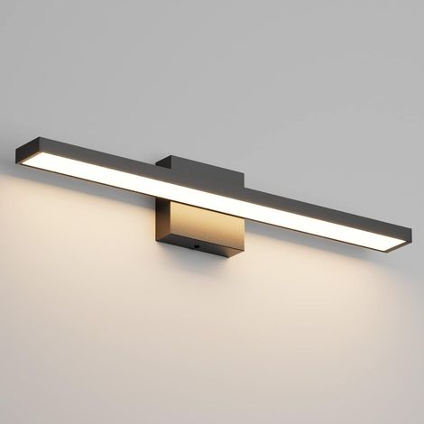 1 Applique Miroir,60cm Aluminium,20W 2000LM LED,IP44 Noir,Salle de Bain (1/5)