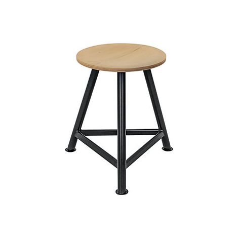 Taburete de taller  asiento de madera terciada de haya  3 patas
