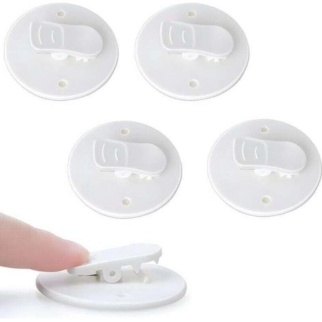 4 pièces Protection Anti éclaboussures Clips - Salle De Bains Fuite De l'eau Clips De Garde, XU,sans perçage de Rideau de Douche Clips pour Douche à Suspendre Camper(Blanc) - KZQ