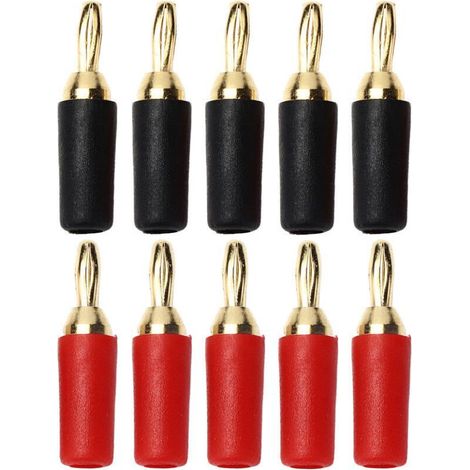 Packung mit 5 Paar (10 Stück) 2,5-mm-Bananensteckern - Crezuo (1/5)