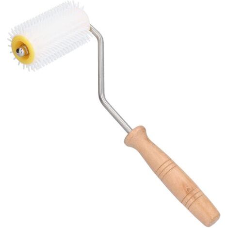 Extracteur de miel désoperculant le rouleau d'aiguille, rouleau d'extraction du miel aux aiguilles en plastique avec poignée en bois (1/5)