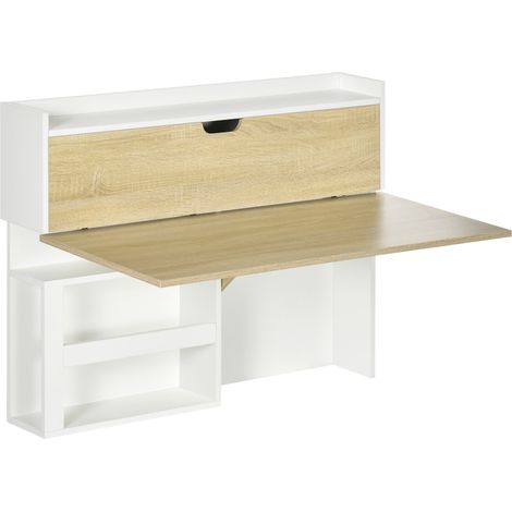 Bureau mural pliable HARPER blanc (1/5)