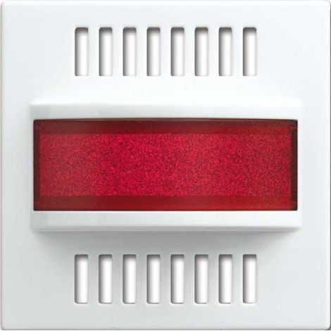 BUSCH-JAEGER 1573 C-914 ZENTRALSCHEIBE MIT ROTER UND NEUTRALER KALOTTE, BALANCE SI, ALPINWEISS 2CKA001582A0399