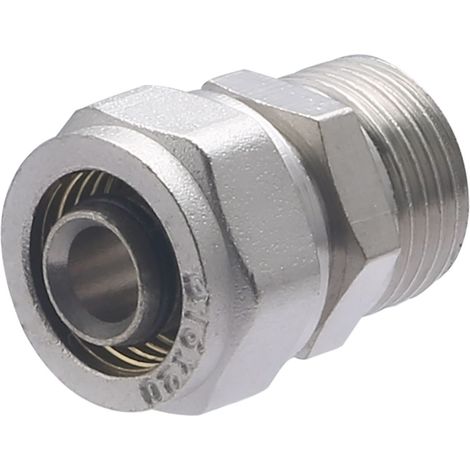 Noyon & Thiebault – Raccord mâle à compression pour tube multicouche Ø16 – M15X21 (1/2) – Double joint torique pour étanchéité parfaite – Laiton conforme normes sanitaires