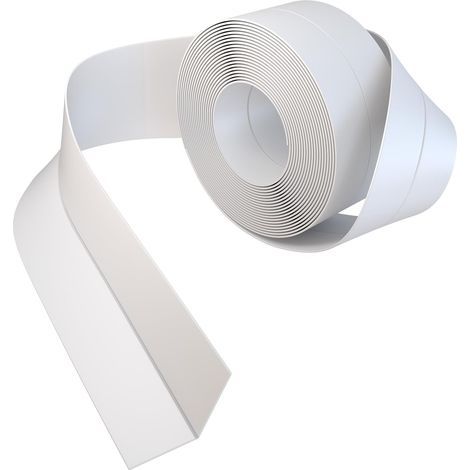 Ruban adhésif imperméable pour joints, idéal pour les cuisines et les salles de bains (3,2 m de long x 3,8 cm de large, blanc) – ruban d'étanchéité spécial pour baignoires, douches et plans de travail (1/5)