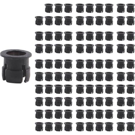100x Schwarze Kunststoff-5mm-LED-Clip-Halterungen für Display-Panel-Montagegehäuse