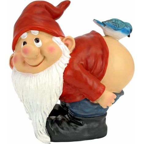 Butt Gartenzwergstatue, mittelgroß 11 cm, Polyresin, volle Farbpalette [Energieklasse A+++]