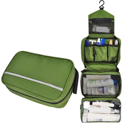 Sac De Rangement Mural - Tissu Oxford - Pour Cosmétiques Et Articles De Toilette - 24,5 X 16 X 8 Cm - 1 Pièce (1/3)