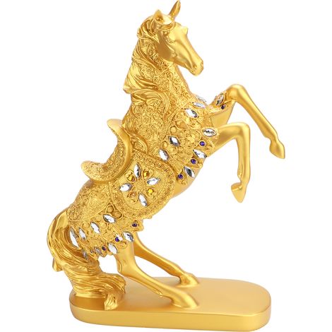 Statue de Cheval Rétro Style Européen, Décoration pour Maison, Bureau ou Bar, Idée Cadeau d'Anniversaire