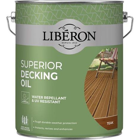 Liberon Superior Decking Oil Teak 5L - Water Resistant & UV Protected