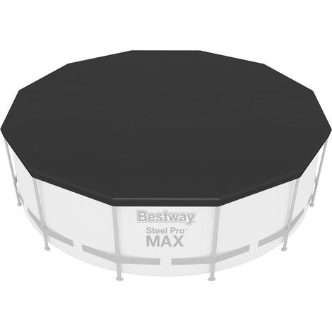 TRADE SHOP - Telo Copripiscina Telone Copertura Piscina Con Struttura 366cm Con Fori Drenaggio 58037 - (1/5)