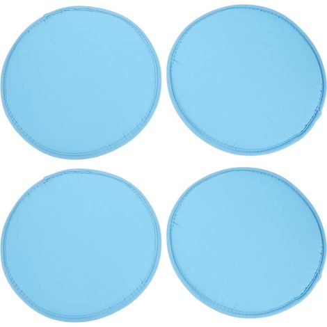 Lot de 4 Coussins de Sol Ronds en Polyester Légers pour Repas en Plein Air et Jardins (1/5)