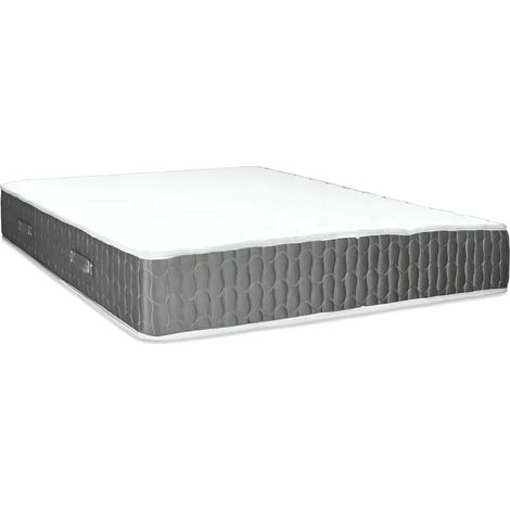 Materasso matrimoniale Palladio con bordo grigio 160x200x25 H cm. in schiuma poliuretanica e memory non sfoderabile (1/4)