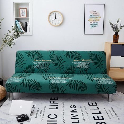 Bardusch-Housse de futon 3 places extensible, douce et antidérapante, base élastique, taille S - 90-150cm (1/5)