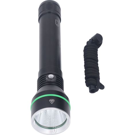 Lampe torche de plongée LED blanche 3000 lm, étanche IPX8, résistante aux chocs et aux modes d'éclairage réglables. Étanchéité optimale. Couleur : blanc. (1/5)