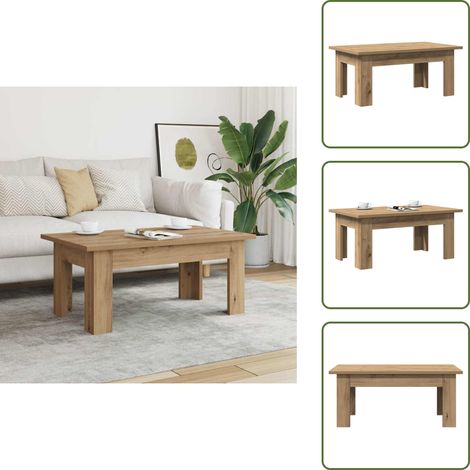 vidaXL Couchtisch Artisan-Eiche 100x60x42 cm Holzwerkstoff (1/5)