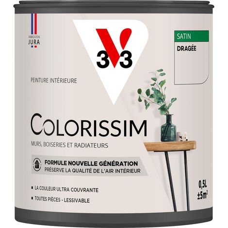 Peinture murale intérieure Colorissim® V33 Dragée Satin 0,5L