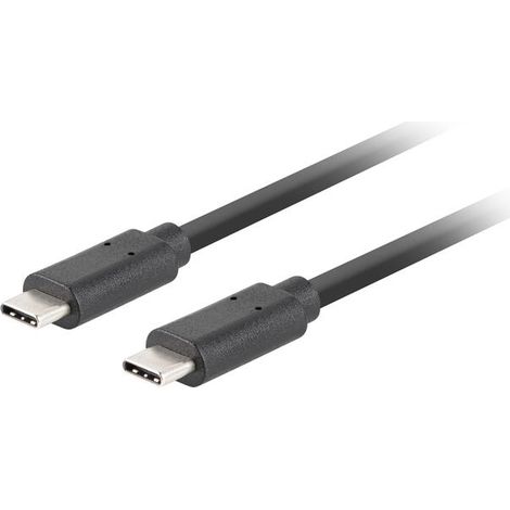 CABLE USB-C LANBERG 3.1 GEN 2 MACHO/MACHO 10GB/S PD100W 0.5M NEGRO (1/3)
