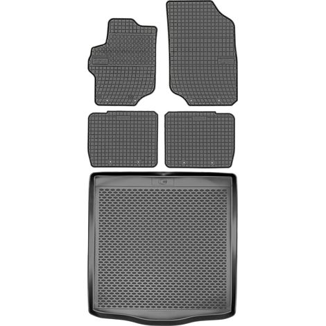 Juego de alfombrillas de goma para Peugeot 301 Sedán a partir de 2012 + alfombrilla para el maletero. (1/5)
