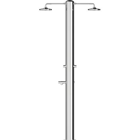 Doccia da Giardino Doppia 2 Temporizzatori e Lavapiedi ATI Docce MUL-2P Inox Anodizzato (1/5)