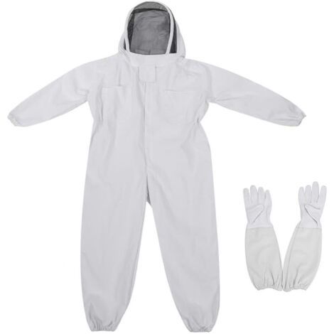 Pair Combinaison de protection d'apiculture en coton Vêtements d'apiculture Masque Chapeau Vêtements Veste Combinaison de protection d'apiculture Équipement d'apiculture Équipement d'apiculture, Taill (1/4)