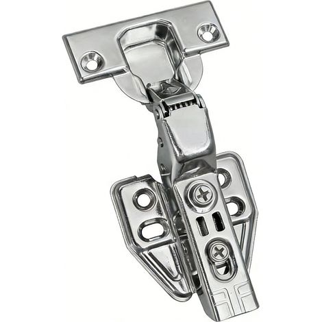 Charnière 632 grand angle en acier inoxydable avec fermeture amortie, pour portes de meubles et placards épais
