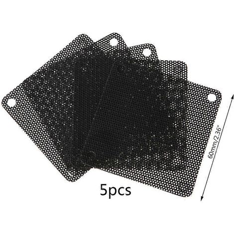 PC-Lüfter-Staubschutzgitter, Gehäusekühlerfilter, staubdichte PVC-Abdeckung, hohe Dichte, 5 Stück