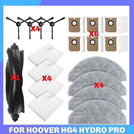 NALOOKAMIC Accessoires pour aspirateur Hoover HG4 Hydro Pro : filtre, brosse principale, chiffon, sac à poussière, pièces détachées et consommables