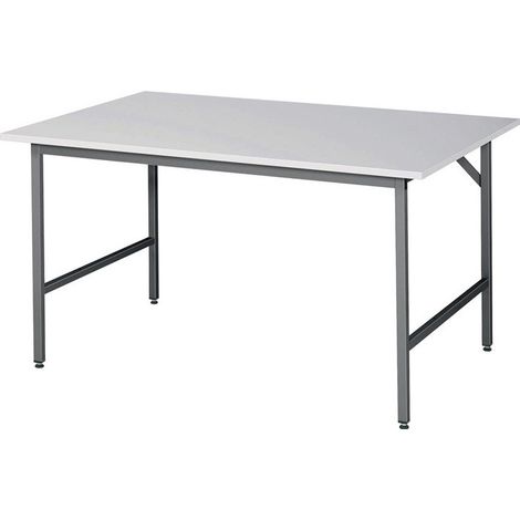Tavolo da lavoro Jerry W1500xD1000xH800-850mm Piano di lavoro melaminico Frame grigio RAU (1/2)