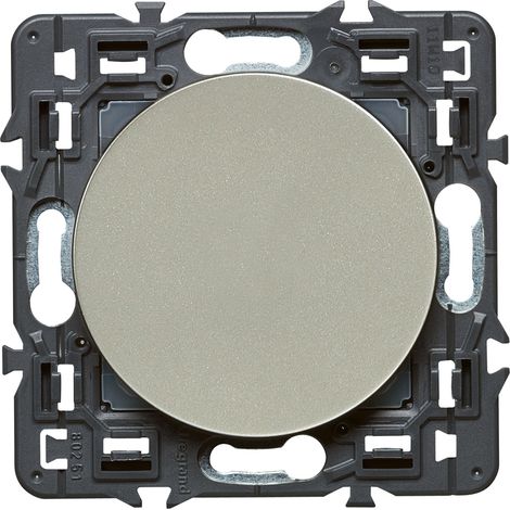 Legrand – Obturateur complet titane – Mécanisme avec enjoliveur – Fixation à griffes/vis – Pour câblage esthétique (1/2)