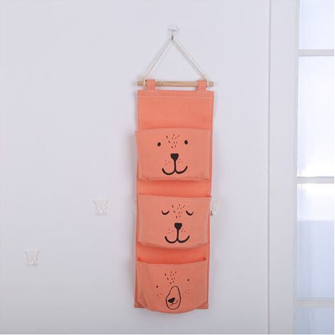 SHINING HOUSE Hängetasche, Organizer mit drei Taschen, Aufbewahrung im Schlafzimmer (Orange) (1/3)
