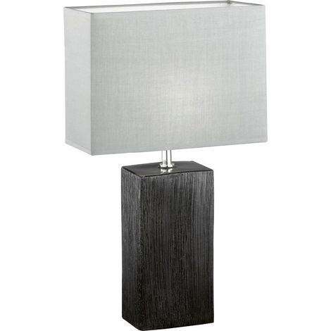 Lampe de table gm noire et grise - fischer honsel - flens