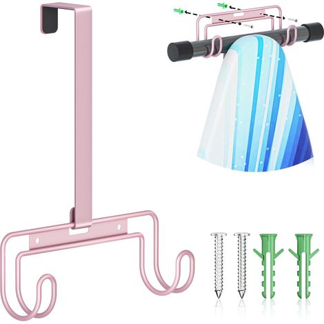 Accroche Table a Repasser, Support Fer a Repasser Montage Mural, Support Planche a Repasser Avec Crochets Amovibles, Convient Pour Le Linge, Or Rose (1/5)