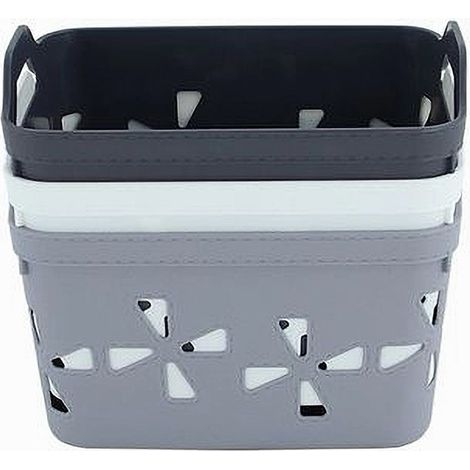 Cleafe - Cesto Portaoggetti Cestino Porta Tutto Con Maniglie 21x15x14cm Assortiti 10724 - (1/5)