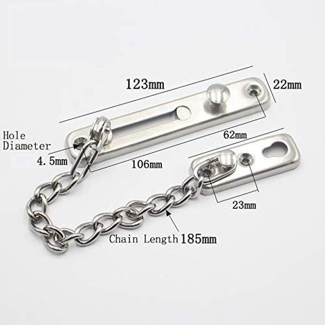 catene per porte in acciaio inossidabile, catene di sicurezza per porte, catena scorrevole, catena di sicurezza antifurto per porte con viti (1/4)