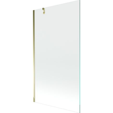 Mexen Next 1-Flügel-Badewannenwand 100 x 150 cm, transparent, Gold - 895-100-000-00-00-50