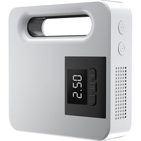 Pompa d'aria automatica per auto con caricabatteria integrato, pompa gonfiaggio pneumatici con display digitale e luce integrata, pompa d'aria portatile per veicoli deng  ALOVEZ