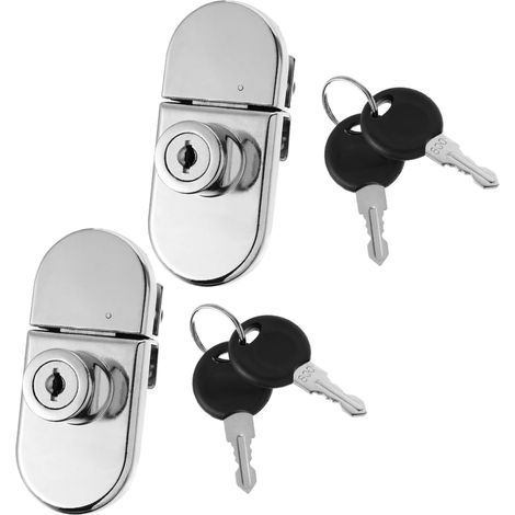 Lot de 2 serrures haute sécurité en alliage zinc argenté pour (1/5)