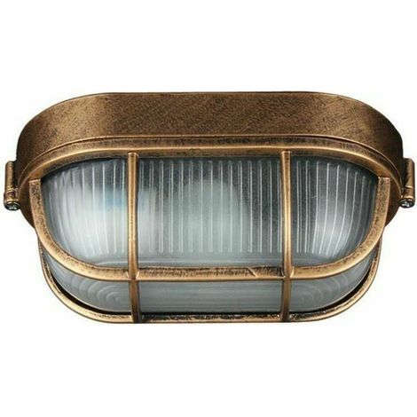 Aplique de pared para exterior, aplique ovalado de aluminio fundido a presión, aplique náutico vintage industrial, lámpara de barco, lámpara decorativa de pared para patio y pasillo. (1/5)