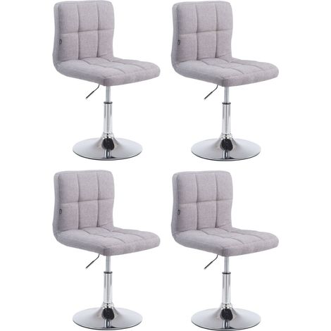 4er Set Lounger Palma Stoff grau
