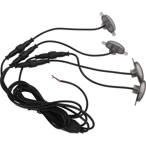 Gelbe LED-Tagfahrlichter für den abgedunkelten 1V4-Frontgrill im Raptor-Stil, mit Tagfahrlichtern im Stoßfänger und gelben LED-Fahrleuchten. (1/5)